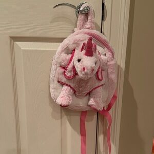 Pink Unicorn Plush Backpack